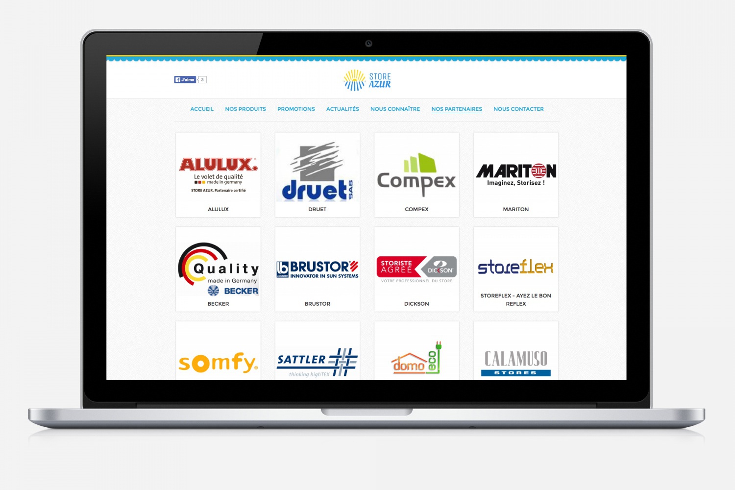Site internet de Store Azur - Nos partenaires