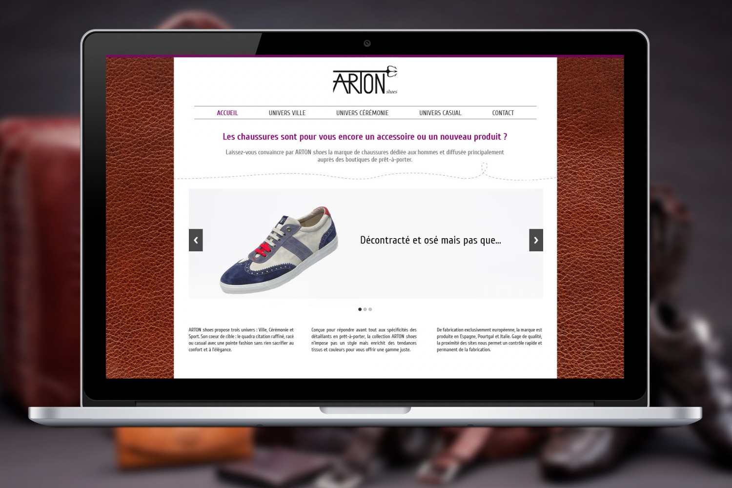 Arton Shoes - Site internet