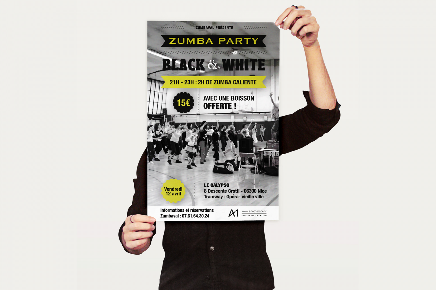 Flyer - Zumba Party Black & white