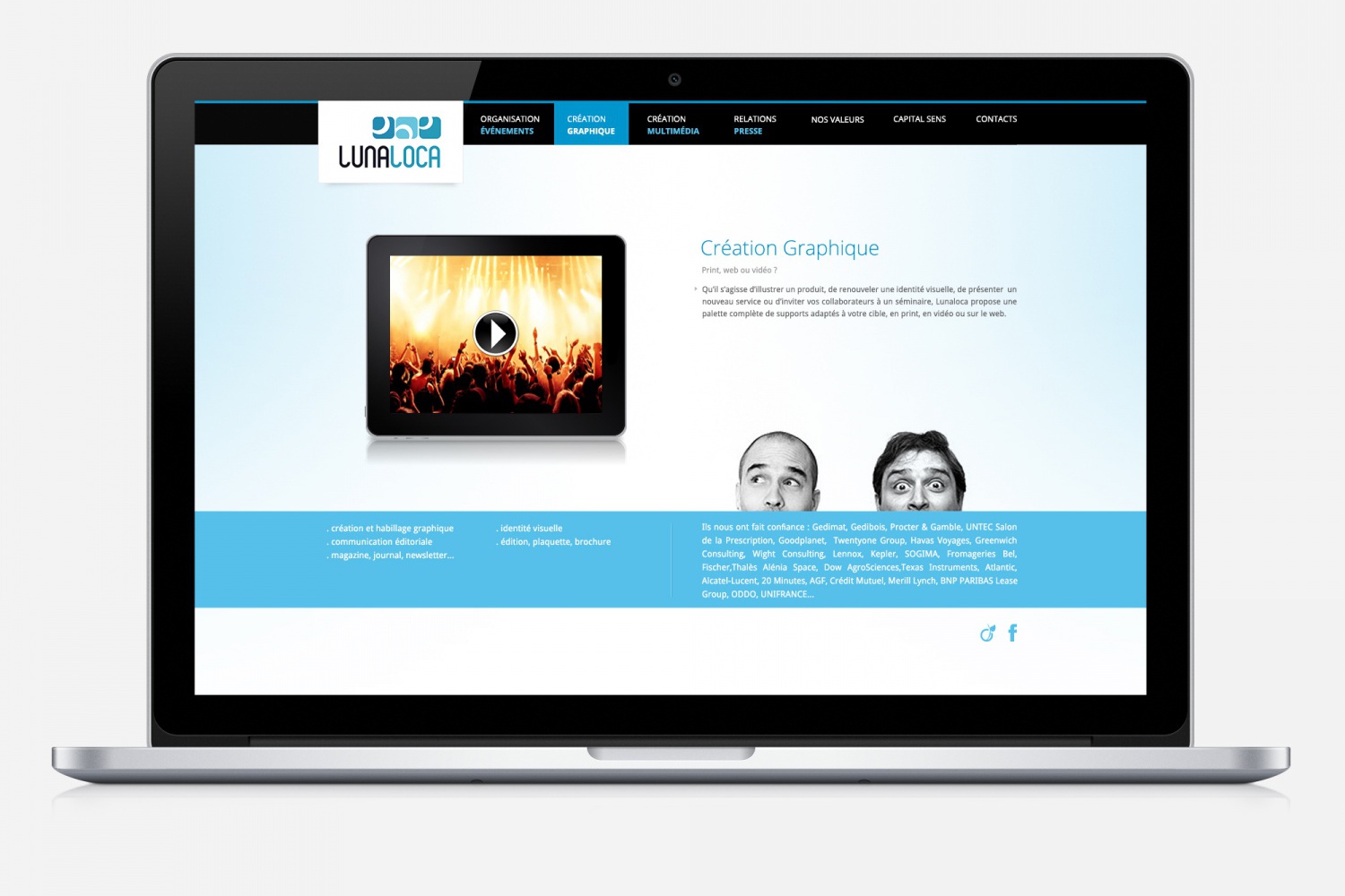 Site internet - Luna loca - Création graphique