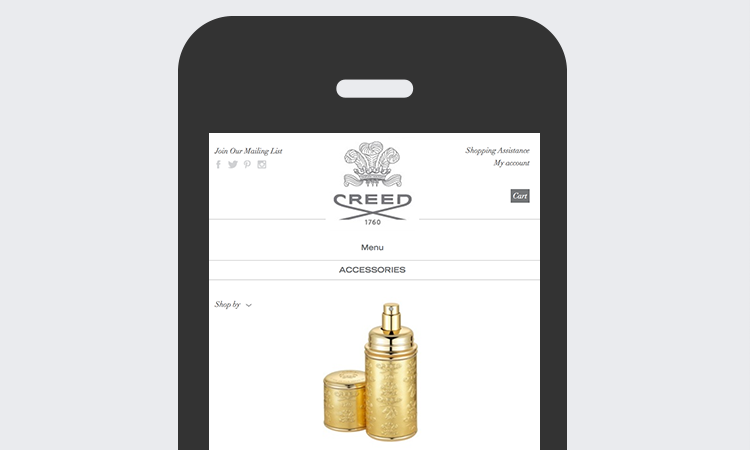 Le site de Creed est responsive